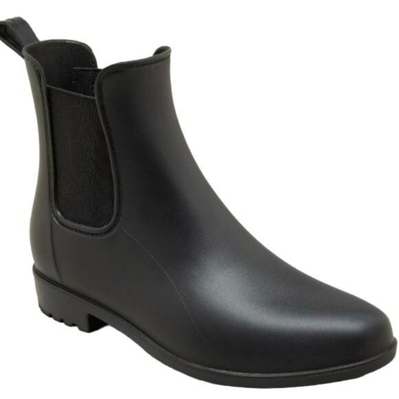 a new day Shoes - Woman Waterproof Black Chelsea Slip On Casual Rain Boots Size 11 Never Used NWOB